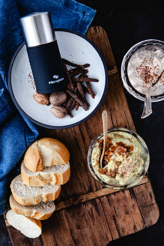 Microplane Gewürzmühle 2in1 schwarz/Edelstahl