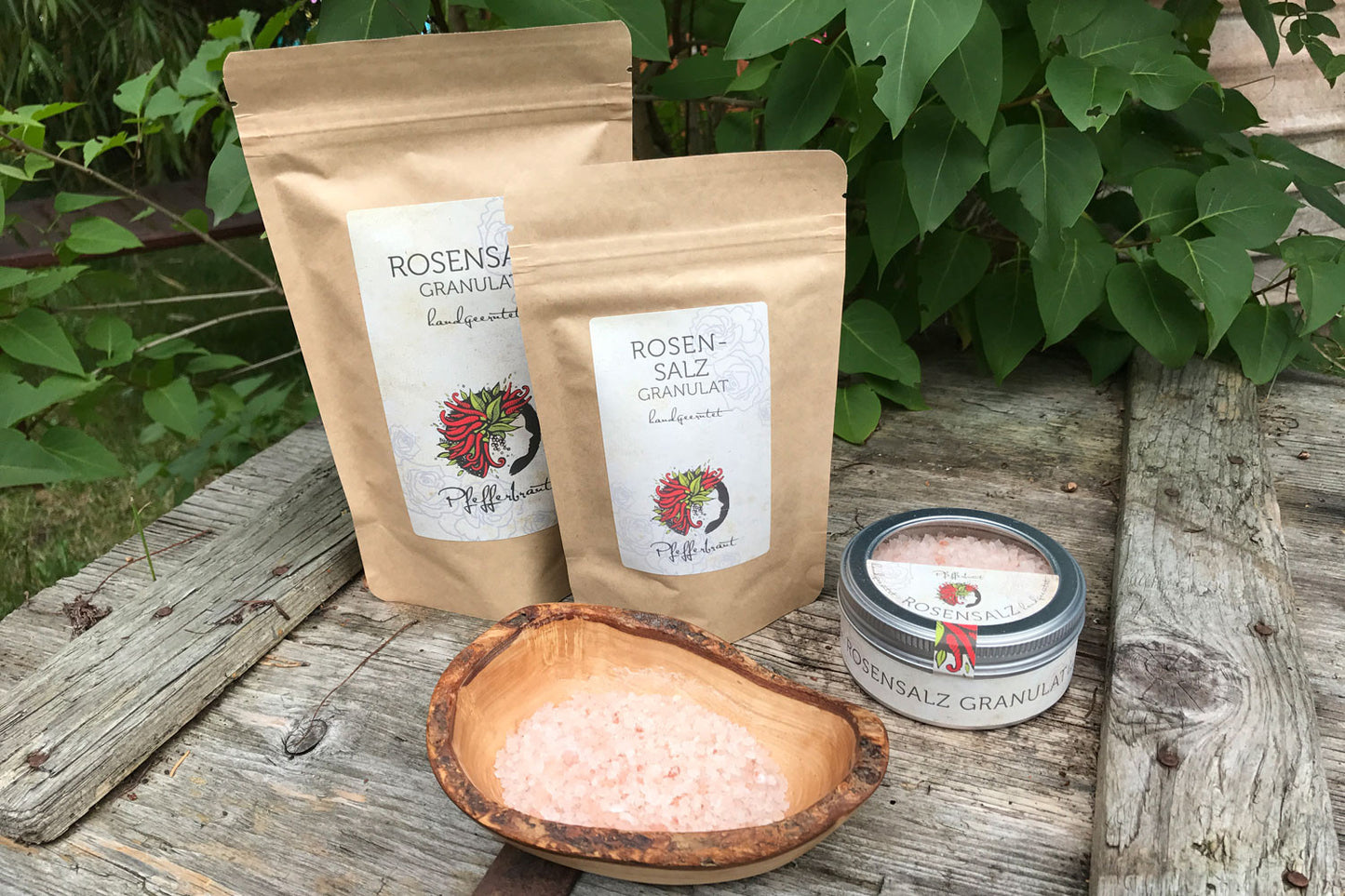 Geschenkset Mühle mit Rosé-Salz