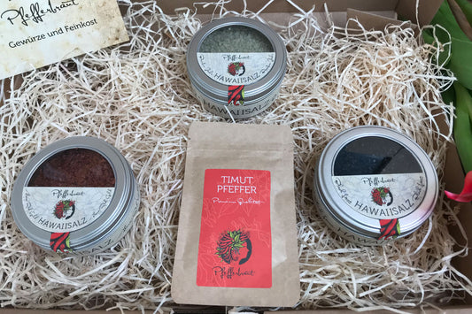 Geschenkset Hawaii-Salze in der Fingersalzdose