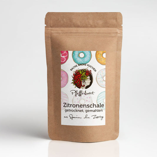 Zitronenschale getrocknet & gemahlen