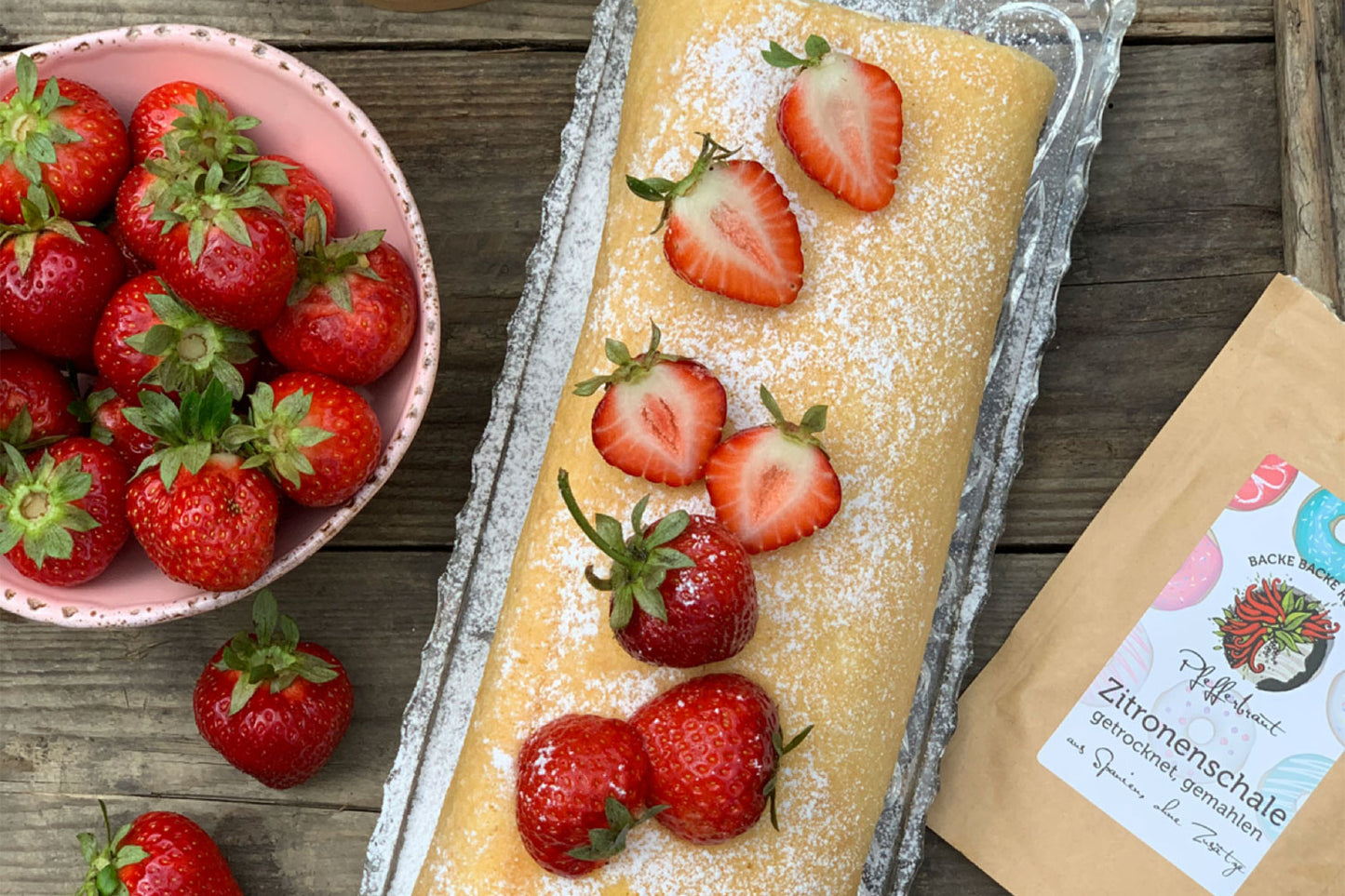 Zitronenschale getrocknet & gemahlen