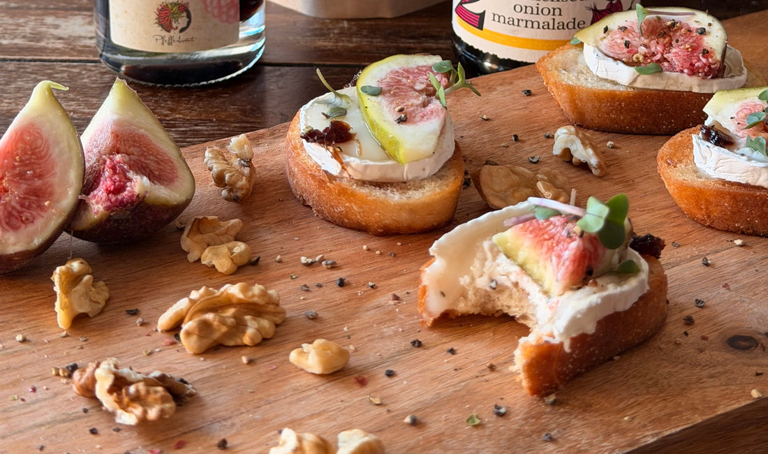 Crostini mit Ziegenkäse und Feigen