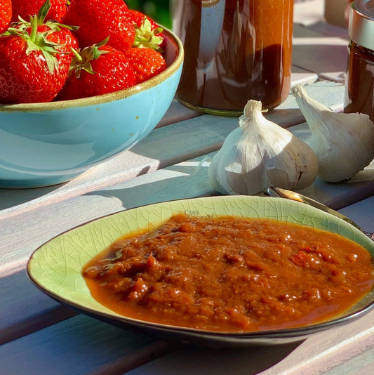 Erdbeer-BBQ-Sauce Fruity Hell perfekt für Euer Grillfest