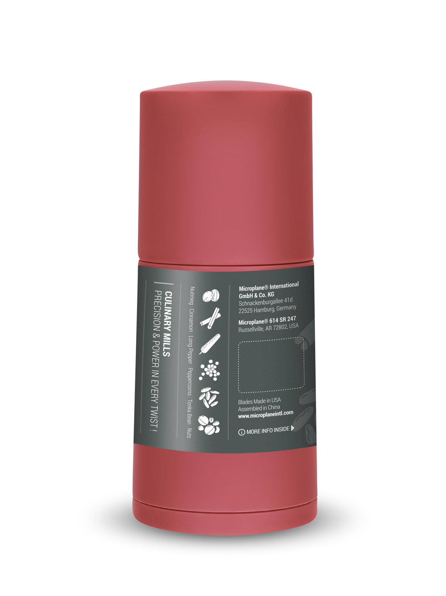 Microplane Gewürzmühle 2in1 Lipstick Pink
