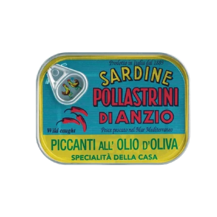 Pollastrini pikante Sardinen in Olivenöl